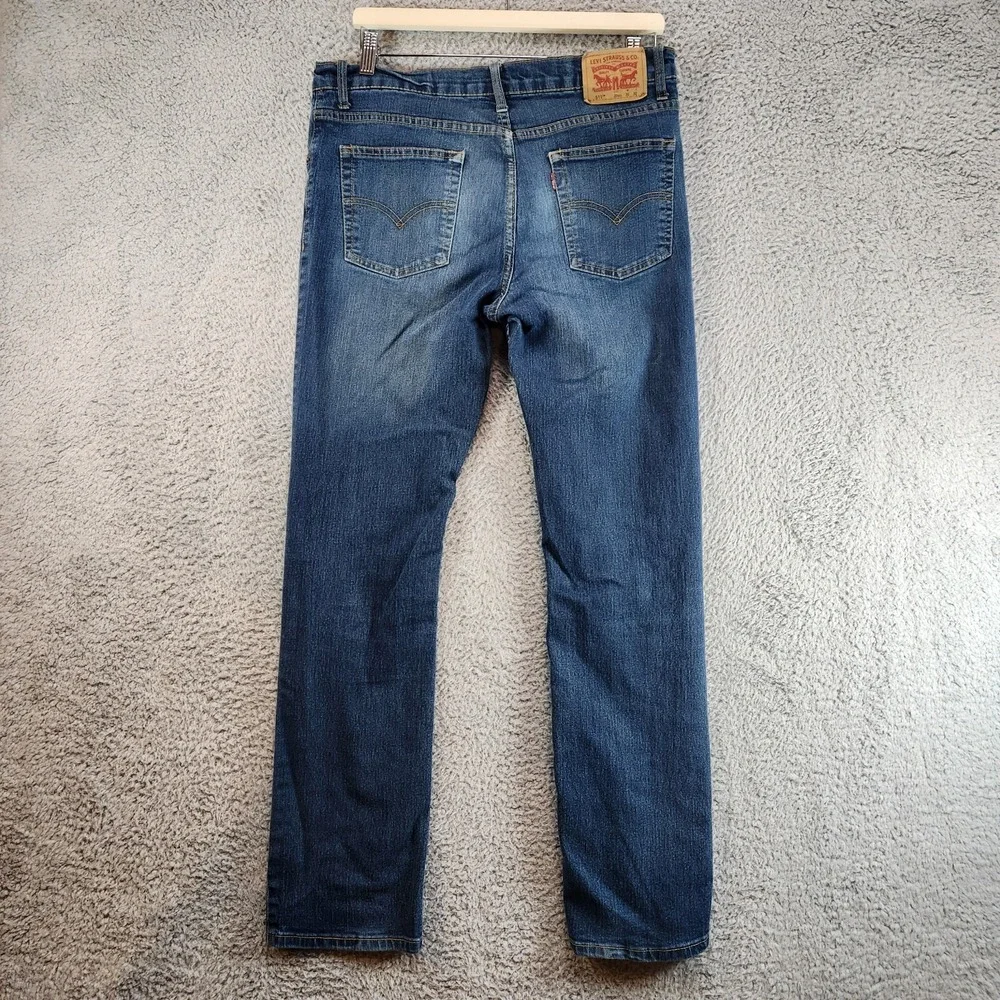 Levi's 511‎ Jeans Womens 20 Reg (Fits 31x30) Blue Stretch Mid Rise Straight Leg